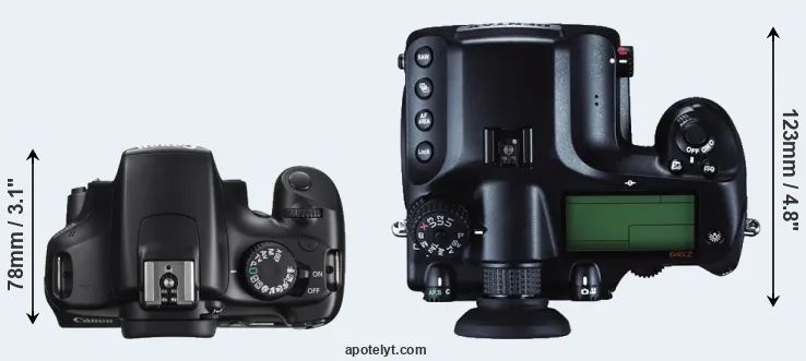 Compare 1100D versus 645Z top