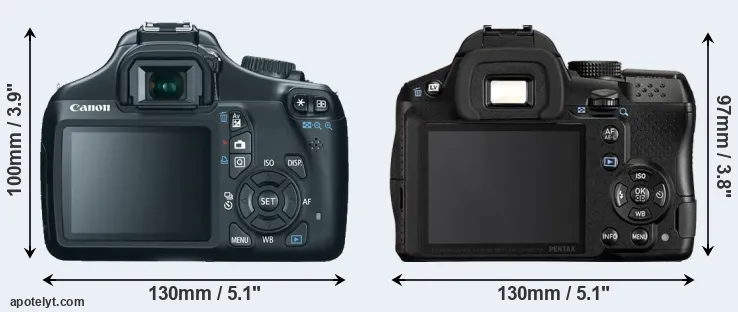 Comparison 1100D or K-30 rear
