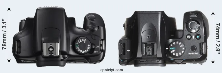 Compare 1100D versus K-70 top