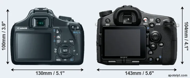 Comparison 1100D or A77 rear