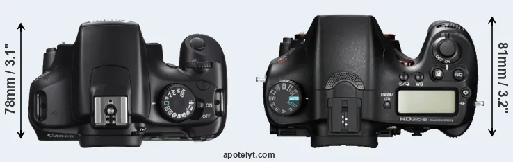 Compare 1100D versus A77 top