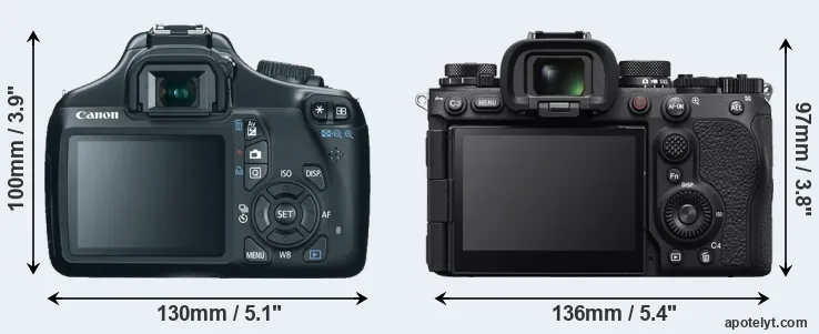 Comparison 1100D or A9 III rear