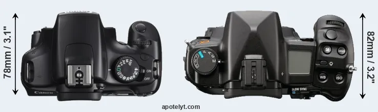 Compare 1100D versus A900 top
