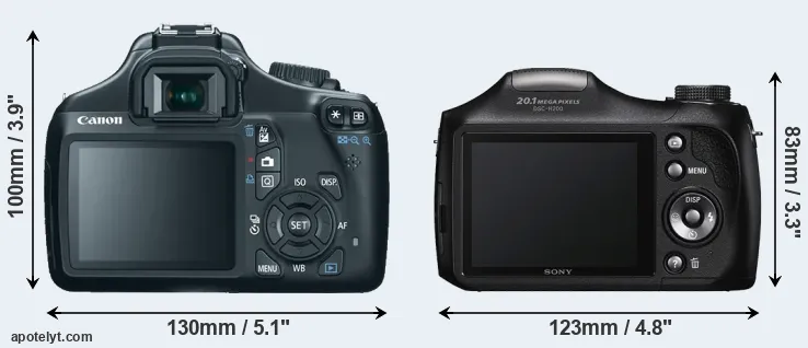 Comparison 1100D or H200 rear