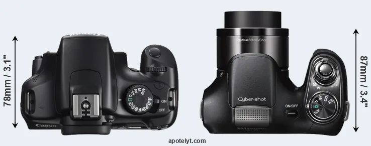 Compare 1100D versus H200 top