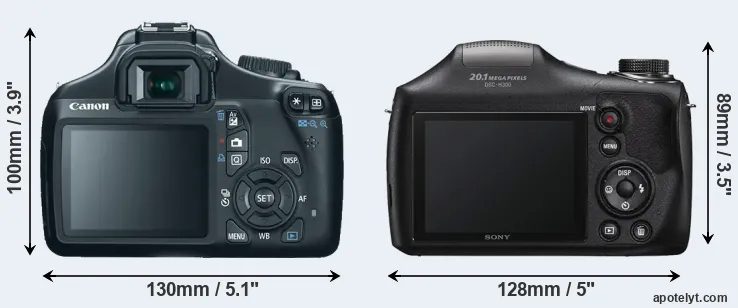 Comparison 1100D or H300 rear