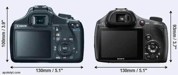 Comparison 1100D or HX400V rear