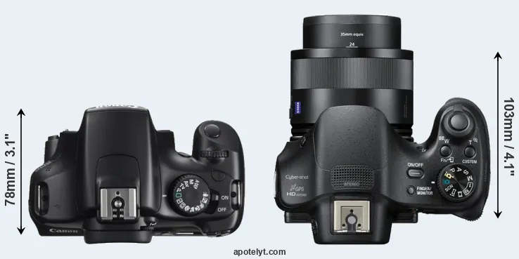 Compare 1100D versus HX400V top
