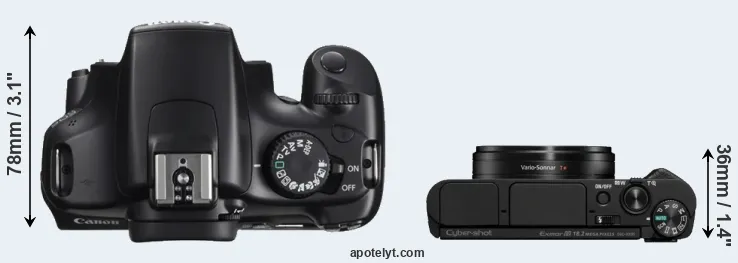 Compare 1100D versus HX95 top