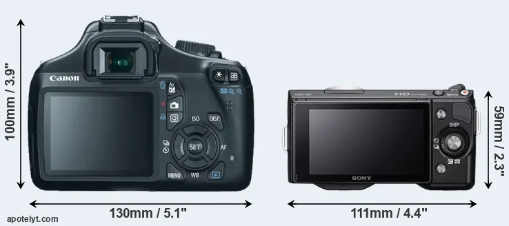 Comparison 1100D or NEX-5N rear