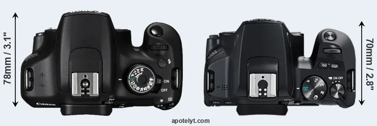 Compare 1200D versus 250D top