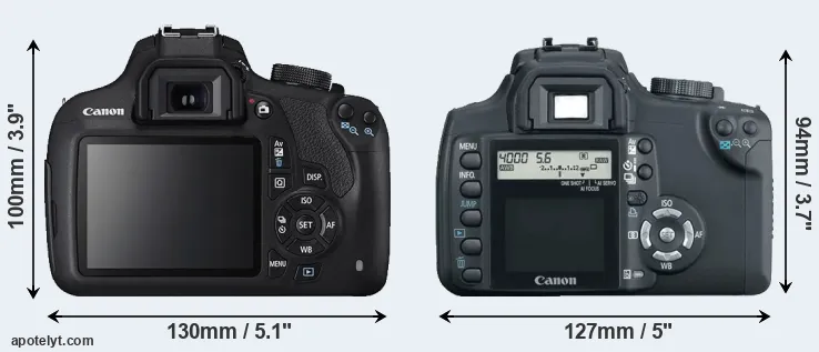 Comparison 1200D or 350D rear
