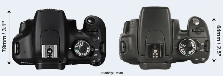 Compare 1200D versus 350D top