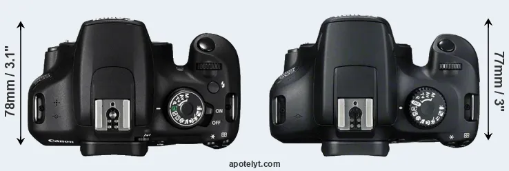 Compare 1200D versus 4000D top