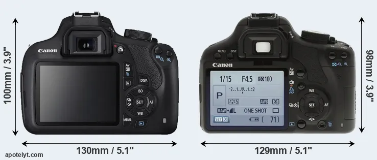 Comparison 1200D or 500D rear