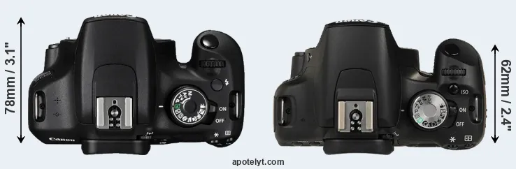 Compare 1200D versus 500D top