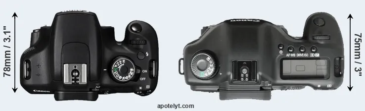 Compare 1200D versus 5D top