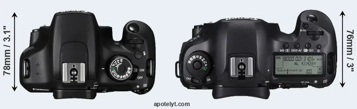 Compare 1200D versus 5DS top