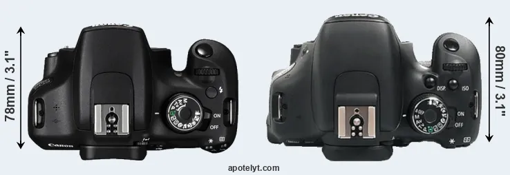 Compare 1200D versus 600D top