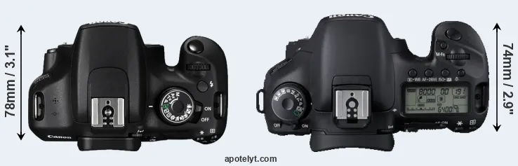 Compare 1200D versus 7D top