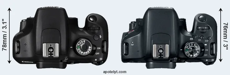 Compare 1200D versus 800D top