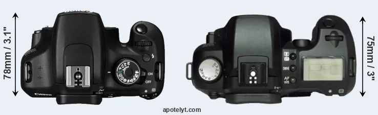 Compare 1200D versus D60 top