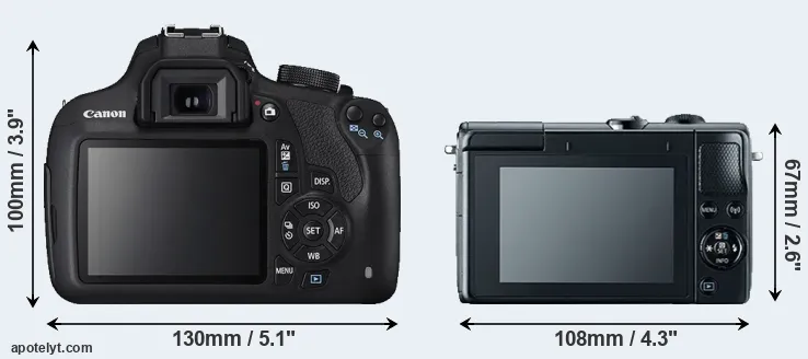 Comparison 1200D or M100 rear