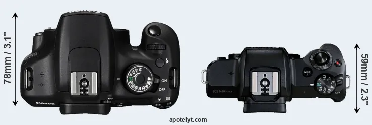 Compare 1200D versus M50 Mark II top