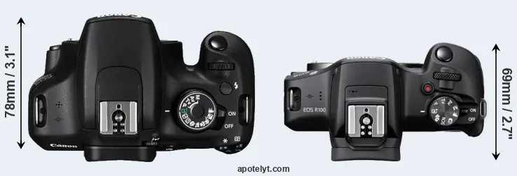Compare 1200D versus R100 top