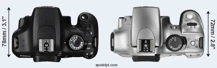 Compare 1200D versus Rebel top