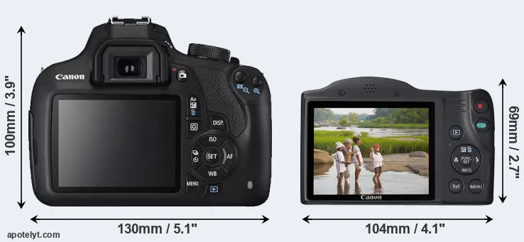 Comparison 1200D or SX430 rear