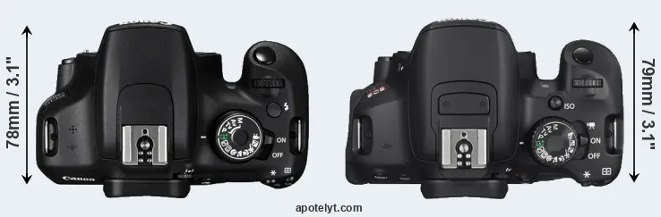 Compare 1200D versus T4i top