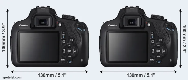Comparison 1200D or T5 rear