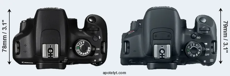 Compare 1200D versus T5i top