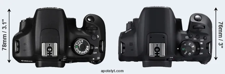 Compare 1200D versus T8i top