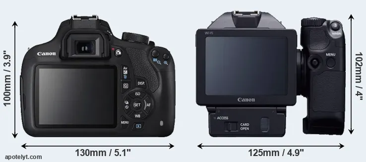 Comparison 1200D or XC10 rear
