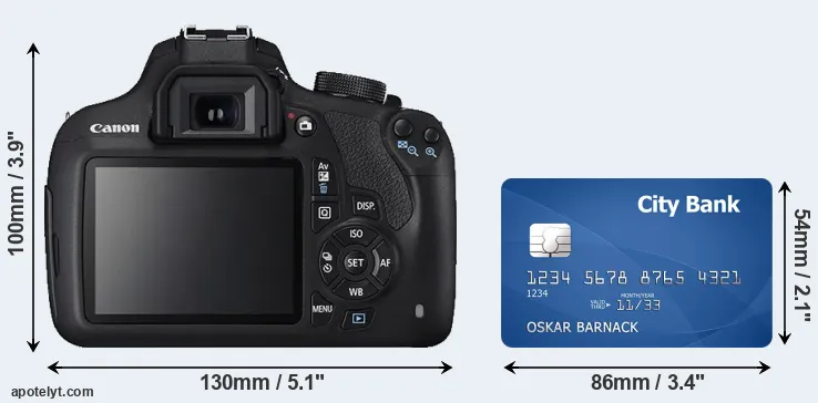 1200D and credit card rear side