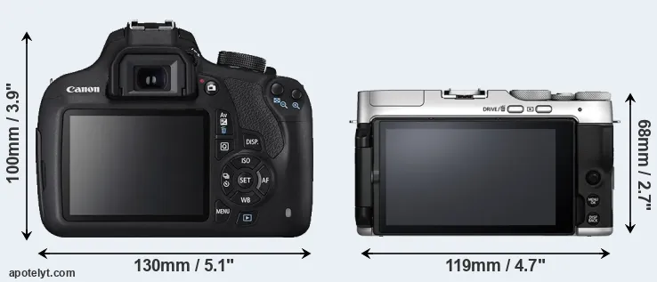 Comparison 1200D or X-A7 rear