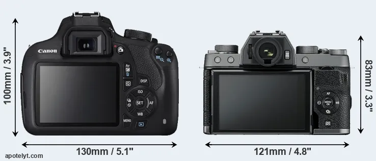 Comparison 1200D or X-T100 rear