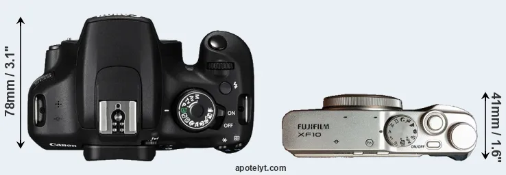 Compare 1200D versus XF10 top