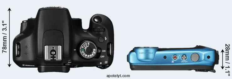 Compare 1200D versus XP130 top