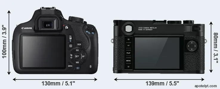 Comparison 1200D or M10 rear
