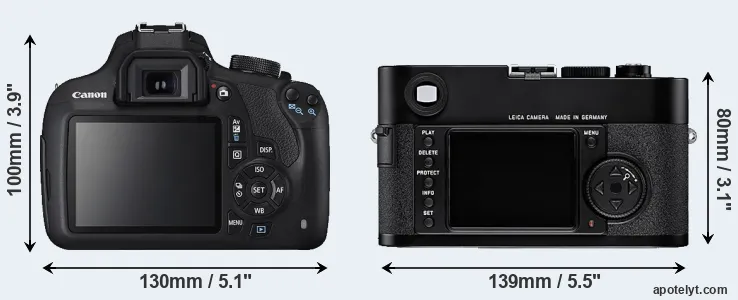 Comparison 1200D or M8 rear