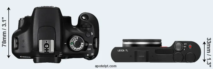 Compare 1200D versus TL top