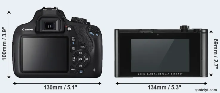 Comparison 1200D or TL2 rear