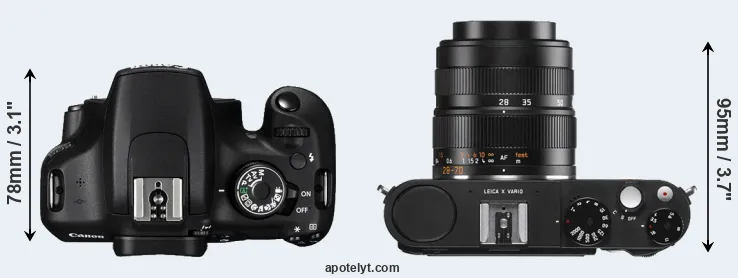 Compare 1200D versus X Vario top