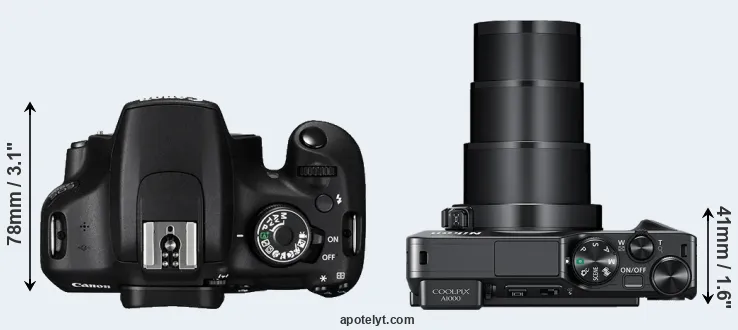 Compare 1200D versus A1000 top