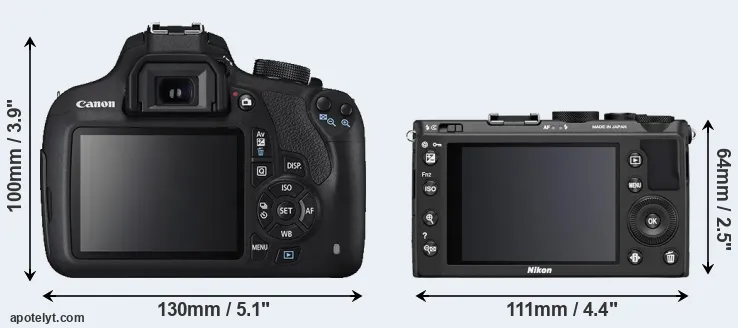 Comparison 1200D or Coolpix A rear