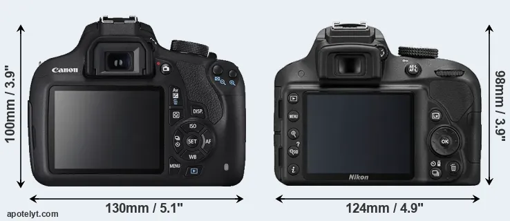 Comparison 1200D or D3300 rear
