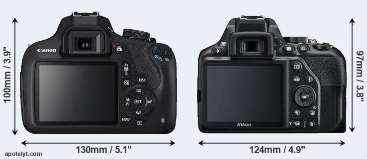 Comparison 1200D or D3500 rear